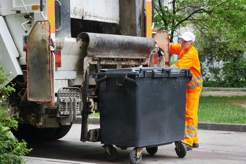 Recycling facility with sorted materials