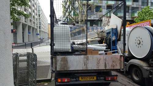 Eco-friendly waste sorting from a domestic skip in Limehouse